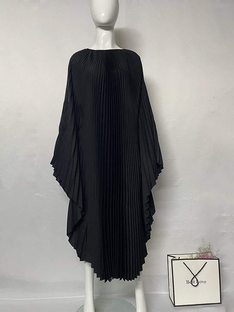 Fb # 406 Dubai Silk Pleated Party Dress By Chakoor