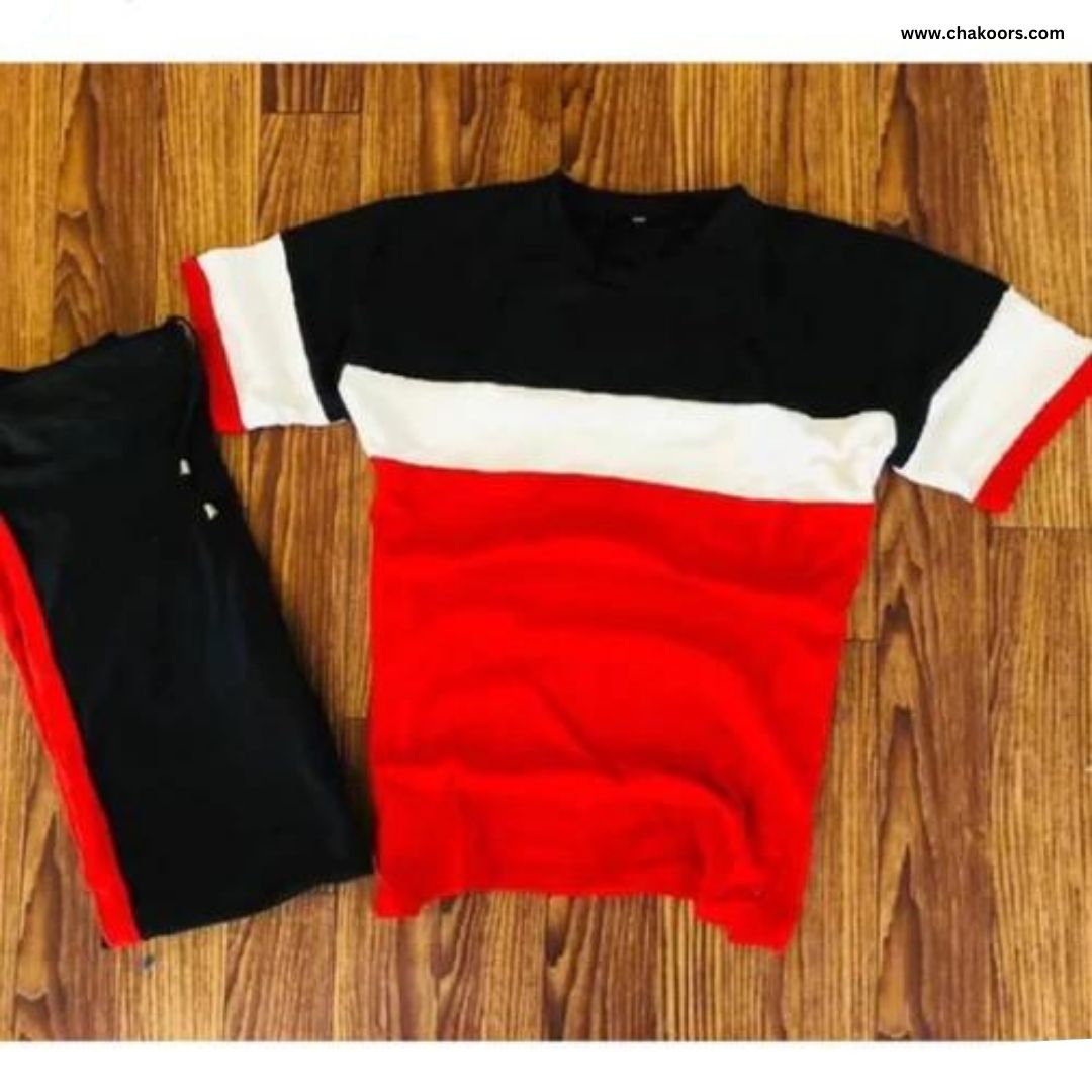 SW-0055 Fabrato Color Panel Summer Tracksuit