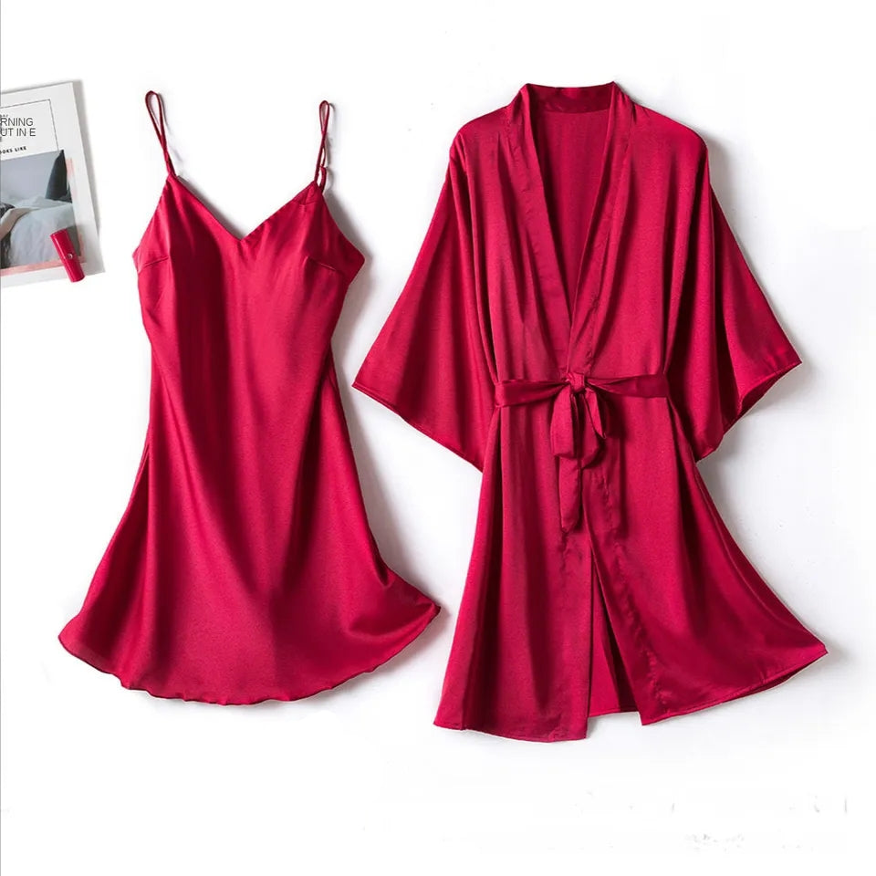 Fb # P42 chakoor silk robe with casual woman long top