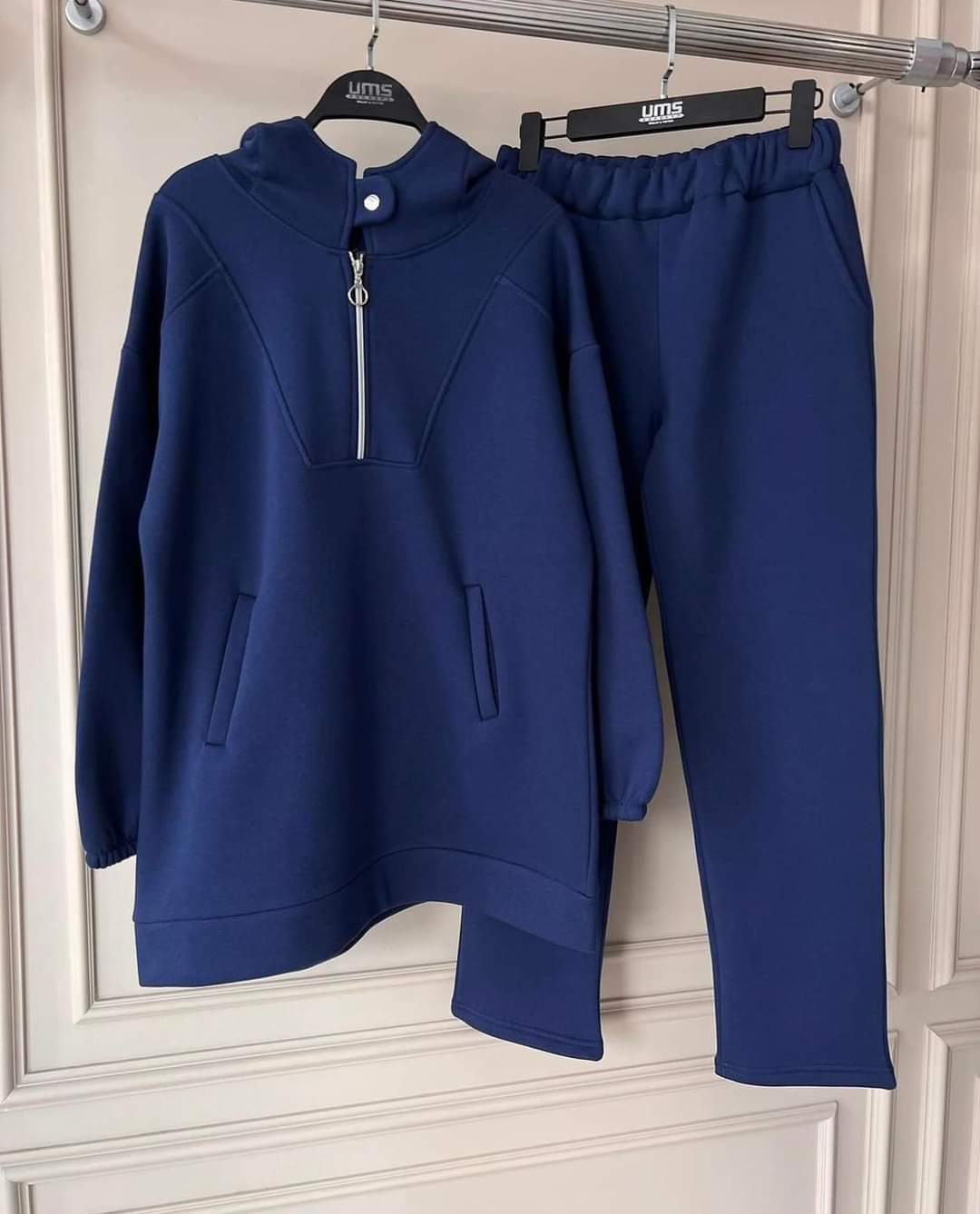 FB # 396 Fabrato Winter Fleece Co Ords Set Zipper top + Trouser